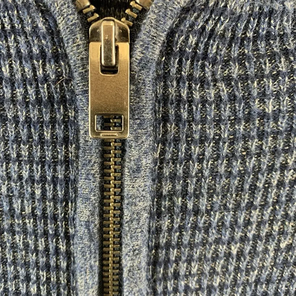 EXPRESS Men’s Jacket Sweater Knit Full Zip Long Sleeve Blue Size Small